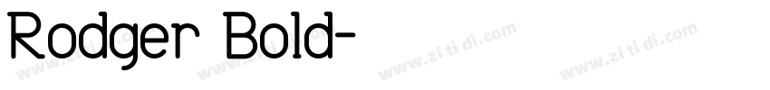Rodger Bold字体转换